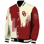 oklahoma sooners urban mark crimson varsity jacket best selling
