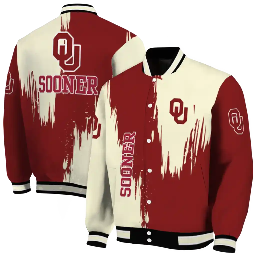oklahoma sooners urban mark crimson varsity jacket fashion forward oklahoma sooners urban mark crimson varsity jacket fashion forward