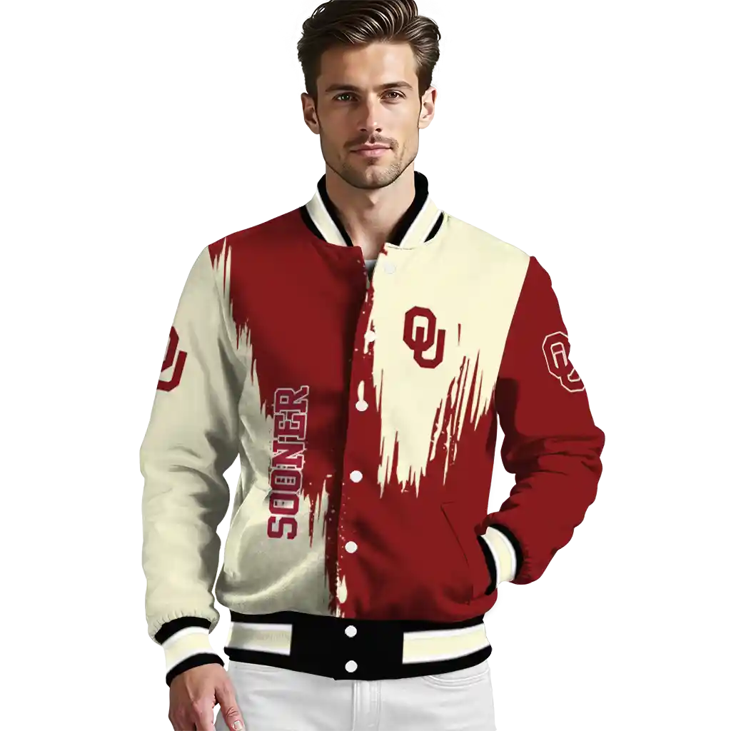 oklahoma sooners urban mark crimson varsity jacket high quality oklahoma sooners urban mark crimson varsity jacket high quality