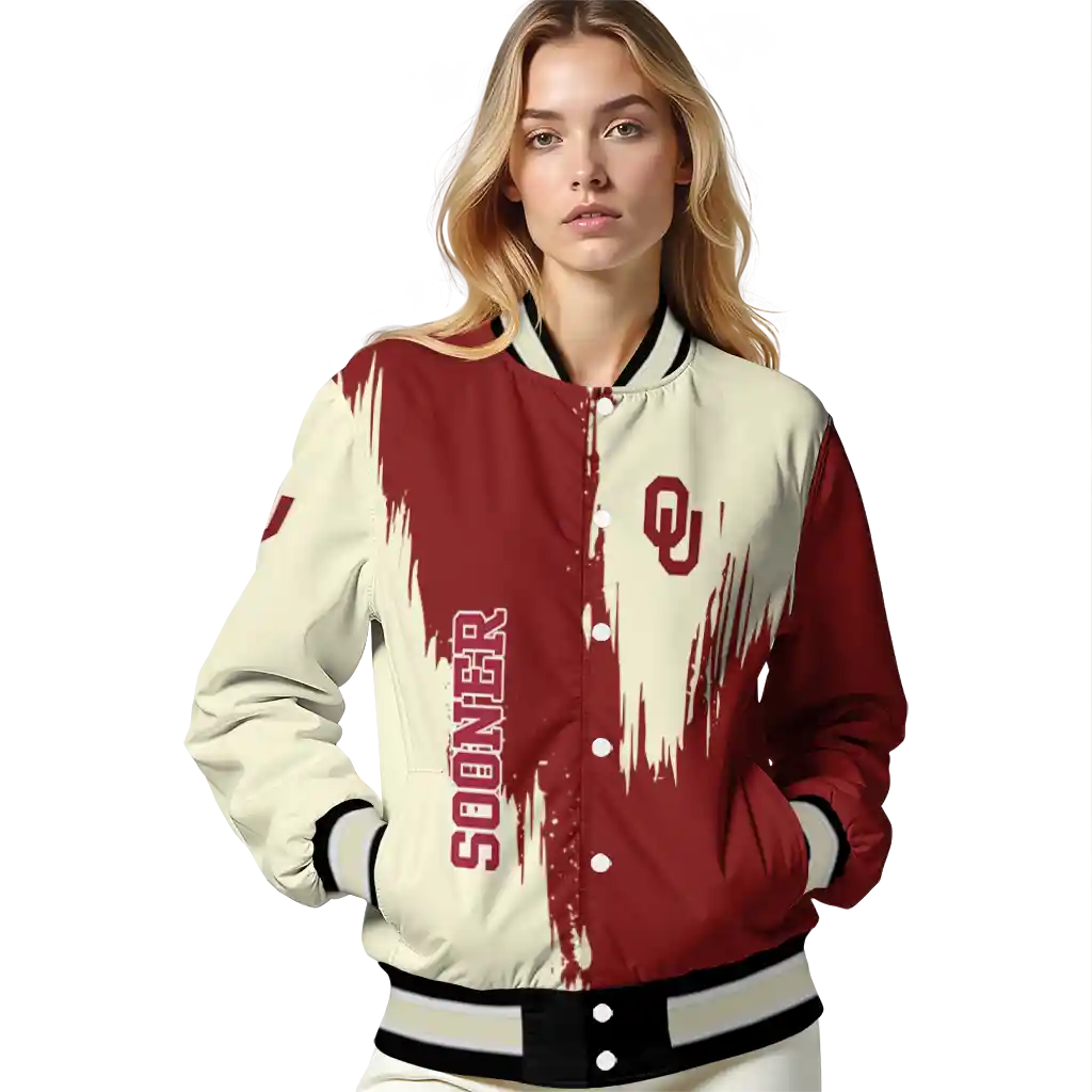oklahoma sooners urban mark crimson varsity jacket latest model oklahoma sooners urban mark crimson varsity jacket latest model