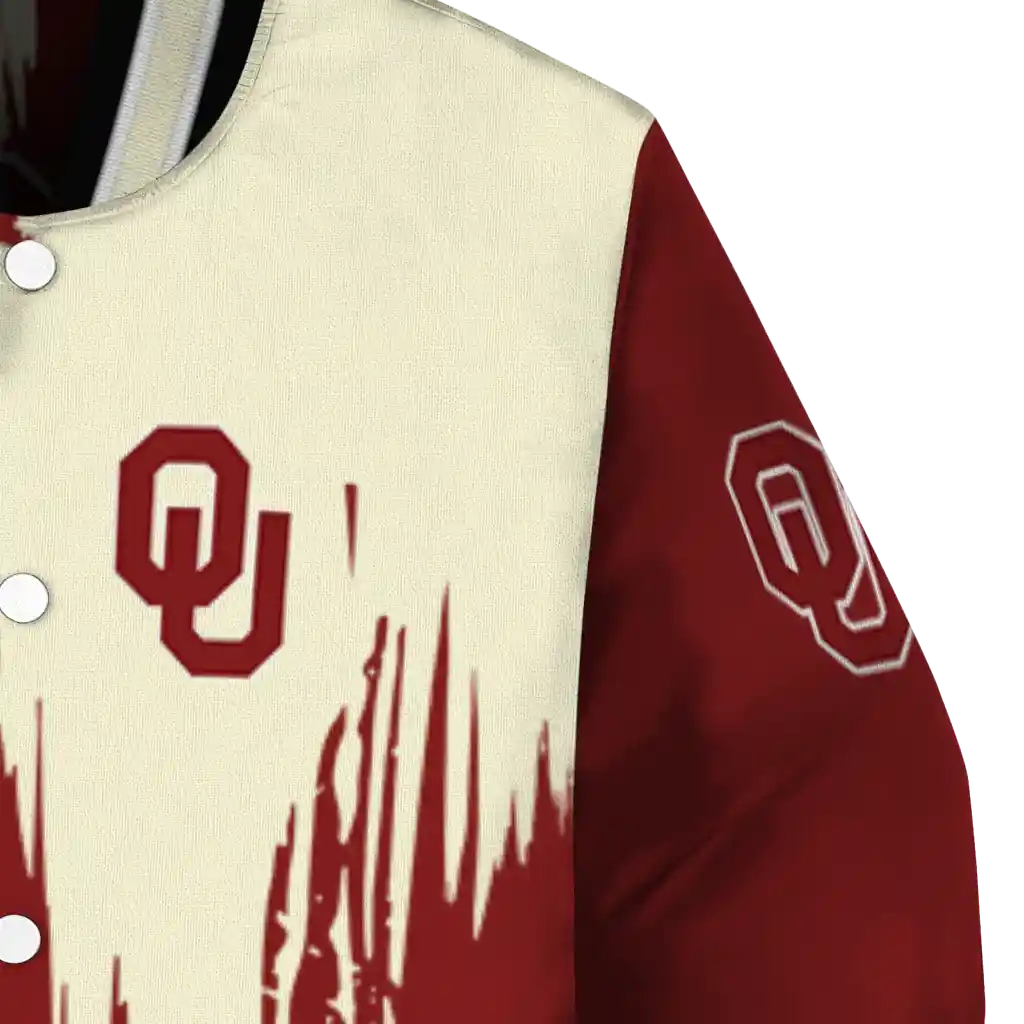 oklahoma sooners urban mark crimson varsity jacket premium grade oklahoma sooners urban mark crimson varsity jacket premium grade