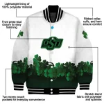 oklahoma state cowboys clovers pattern white green varsity jacket best selling