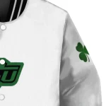 oklahoma state cowboys clovers pattern white green varsity jacket best selling