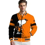 oklahoma state cowboys snoopy attitude orange varsity jacket best selling