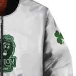 old dominion monarchs clovers pattern white green bomber jacket best selling