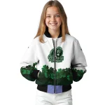 old dominion monarchs clovers pattern white green bomber jacket best selling