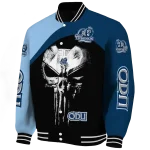 old dominion monarchs edgy mask blue black varsity jacket best selling