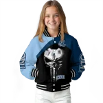 old dominion monarchs edgy mask blue black varsity jacket best selling