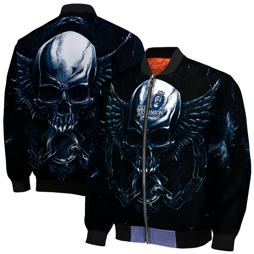 old dominion monarchs skull bite blue black bomber jacket best selling old dominion monarchs skull bite blue black bomber jacket best selling