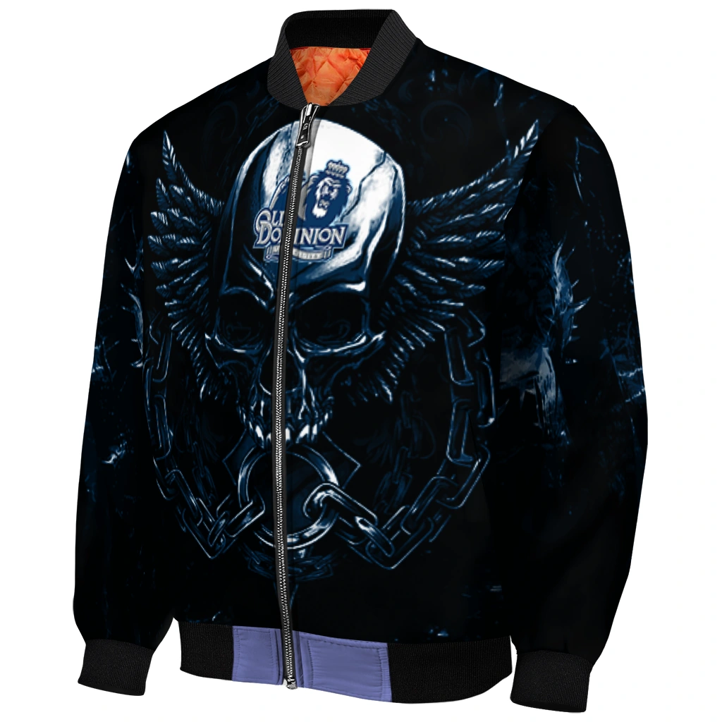 old dominion monarchs skull bite blue black bomber jacket fashion forward old dominion monarchs skull bite blue black bomber jacket fashion forward