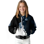 old dominion monarchs torn texture print blue black varsity jacket best selling