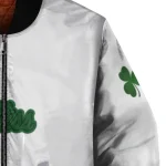 ole miss rebels clovers pattern white green bomber jacket best selling