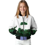 ole miss rebels clovers pattern white green bomber jacket best selling