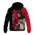 ole miss rebels jesus roses red black windbreaker jacket best selling