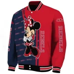 ole miss rebels minnie mouse red varsity jacket best selling