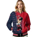 ole miss rebels minnie mouse red varsity jacket best selling