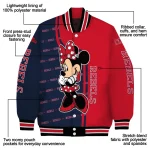 ole miss rebels minnie mouse red varsity jacket best selling