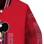 ole miss rebels minnie mouse red varsity jacket best selling