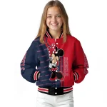 ole miss rebels minnie mouse red varsity jacket best selling