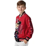 ole miss rebels minnie mouse red varsity jacket best selling