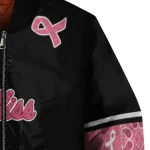ole miss rebels pink ribbon black pink bomber jacket best selling