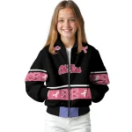 ole miss rebels pink ribbon black pink bomber jacket best selling