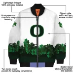 oregon ducks clovers pattern white green bomber jacket best selling