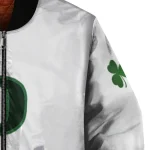 oregon ducks clovers pattern white green bomber jacket best selling