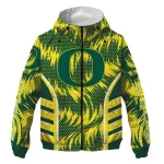 oregon ducks dynamic heat wave green windbreaker jacket best selling