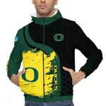 oregon ducks grid streak green black windbreaker jacket best selling