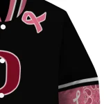 oregon ducks pink ribbon black pink varsity jacket best selling