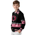 oregon ducks pink ribbon black pink varsity jacket best selling