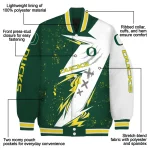 oregon ducks ripped bolt green white varsity jacket best selling