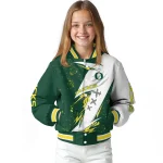 oregon ducks ripped bolt green white varsity jacket best selling