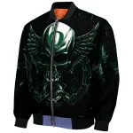 oregon ducks skull bite green black bomber jacket best selling