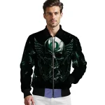 oregon ducks skull bite green black bomber jacket best selling