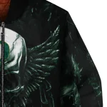 oregon ducks skull bite green black bomber jacket best selling