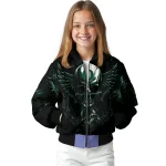 oregon ducks skull bite green black bomber jacket best selling