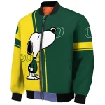 oregon ducks snoopy attitude green bomber jacket best selling
