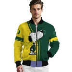 oregon ducks snoopy attitude green bomber jacket best selling