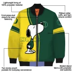 oregon ducks snoopy attitude green bomber jacket best selling