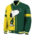 oregon ducks snoopy attitude green varsity jacket best selling