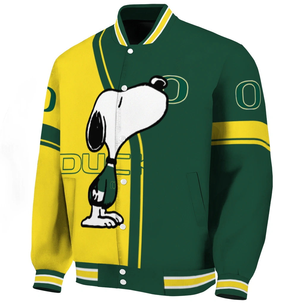 oregon ducks snoopy attitude green varsity jacket best selling oregon ducks snoopy attitude green varsity jacket best selling