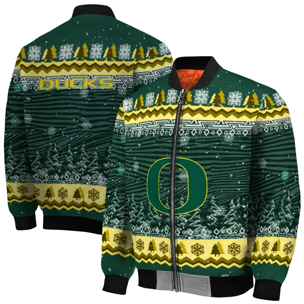 oregon ducks snowy pines green bomber jacket best selling oregon ducks snowy pines green bomber jacket best selling