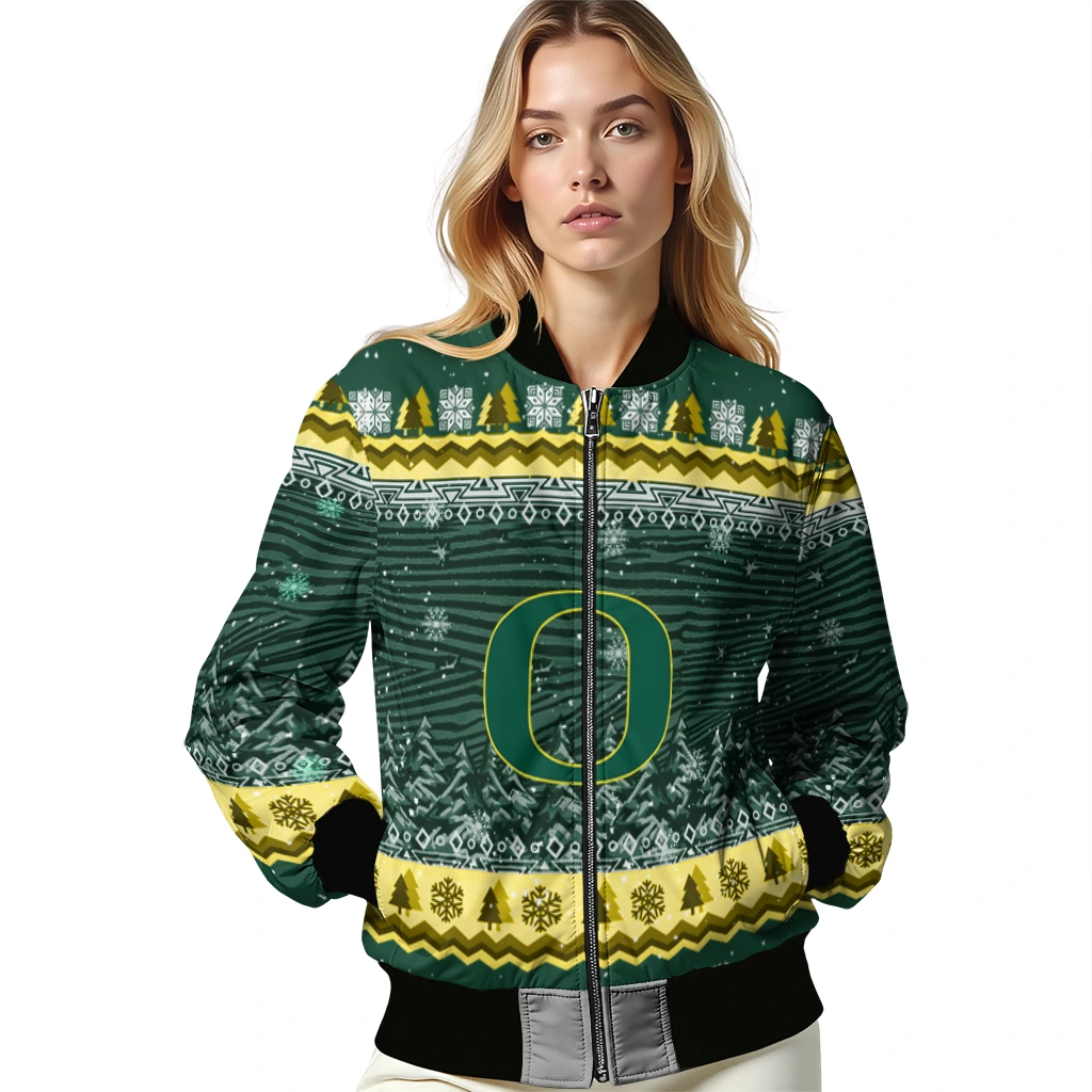 oregon ducks snowy pines green bomber jacket latest model oregon ducks snowy pines green bomber jacket latest model