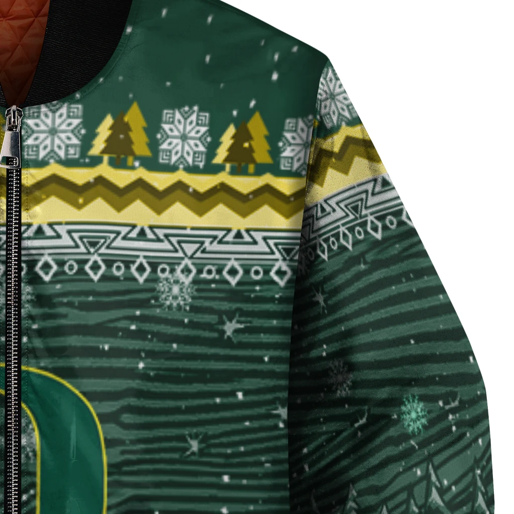 oregon ducks snowy pines green bomber jacket premium grade oregon ducks snowy pines green bomber jacket premium grade