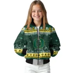 oregon ducks snowy pines green bomber jacket best selling