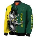 oregon ducks spooky grin green bomber jacket best selling