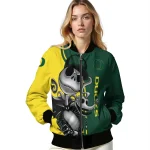 oregon ducks spooky grin green bomber jacket best selling