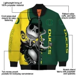 oregon ducks spooky grin green bomber jacket best selling